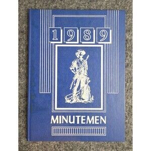 1989 Minutemen Yearbook Vol 14 Hardcover High School Annual Historical Photos